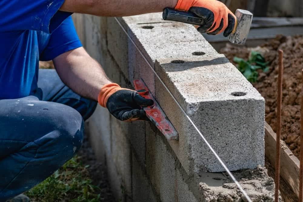 Precision Concrete Block Wall Construction