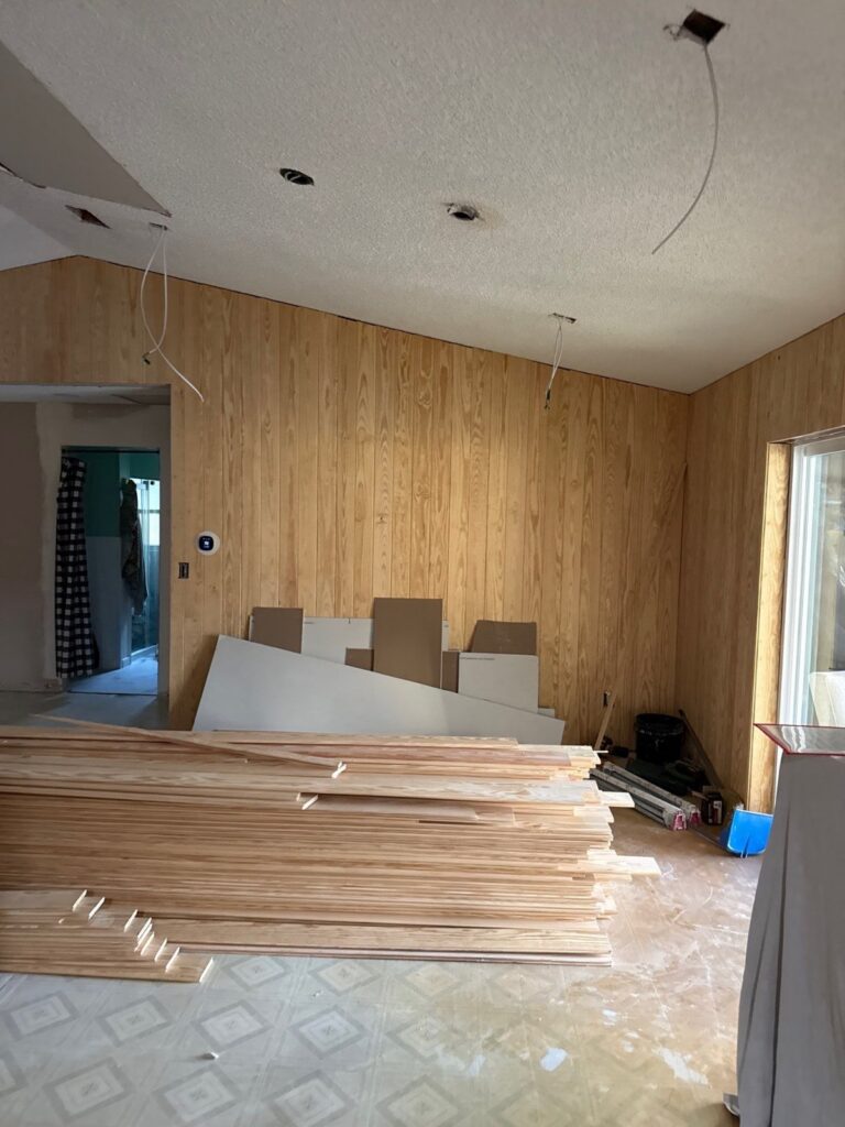 homeowner reviewing marion county building safety department paperwork with contractor