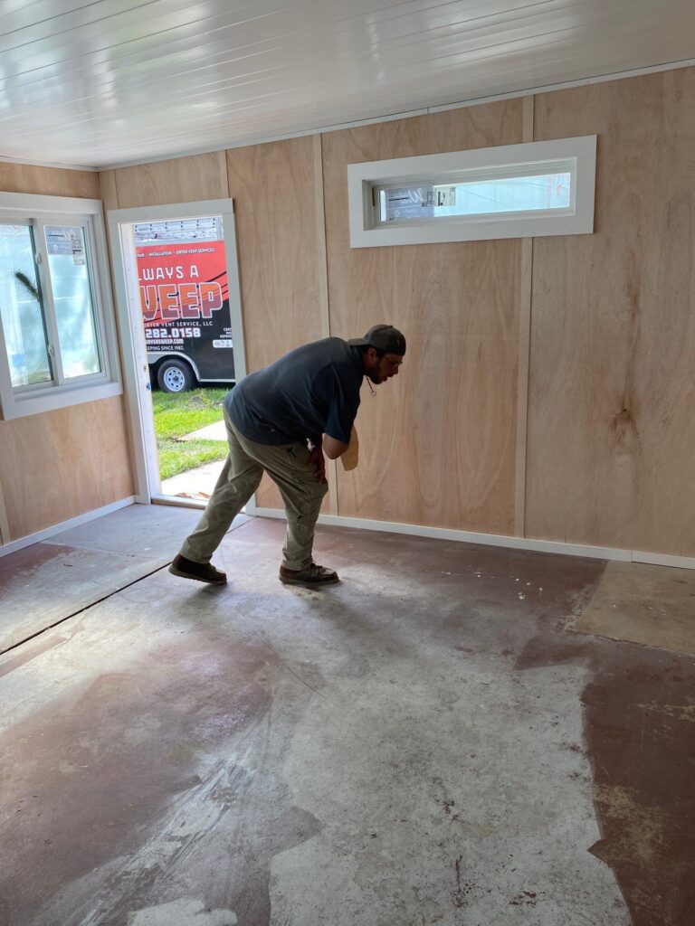 Ocala home addition under construction with visible permit posted